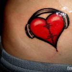 Tatovering med brennende hjerte.  Hjerte tatovering betydning.  Sacred Heart Tattoo